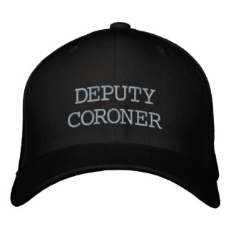 Biträdande Coroner Black Hat Broderad Keps
