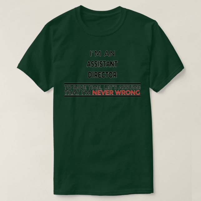 Biträdande direktör Gift 6 T Shirt (Design framsida)