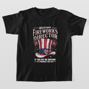 Biträdande Fireworks Director USA 4:e juli T Shirt