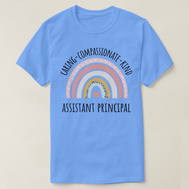Biträdande huvudansvarig Pastel Rainbow T Shirt (Design framsida)