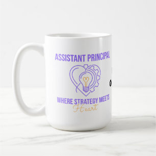 Biträdande rektor för strategi möter hjärtdesign kaffemugg