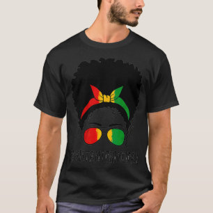 Biträdande rektor Women Messy Bun Black History T Shirt