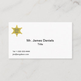 Biträdande sheriff Anpassningsbar Visitkort