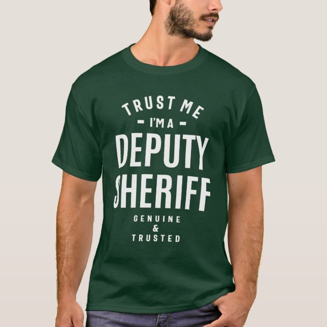 Biträdande sheriff Job Title Gift T Shirt (Framsida)