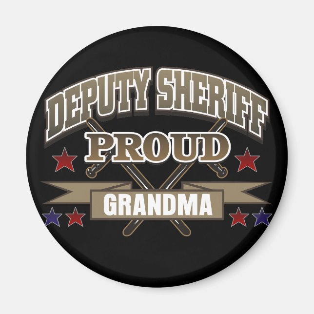 Biträdande sheriff Proud Grandma Magnet (Framsidan)