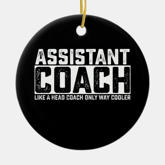 Biträdande tränare som huvudtränare julgransprydnad keramik (Framsidan)