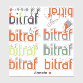 Bitraf - klistremerker logovarianter klistermärken