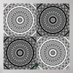 Bits Mandala-rutnät Poster