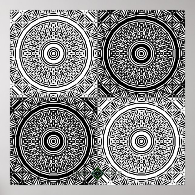 Bits Mandala-rutnät Poster (Framsidan)