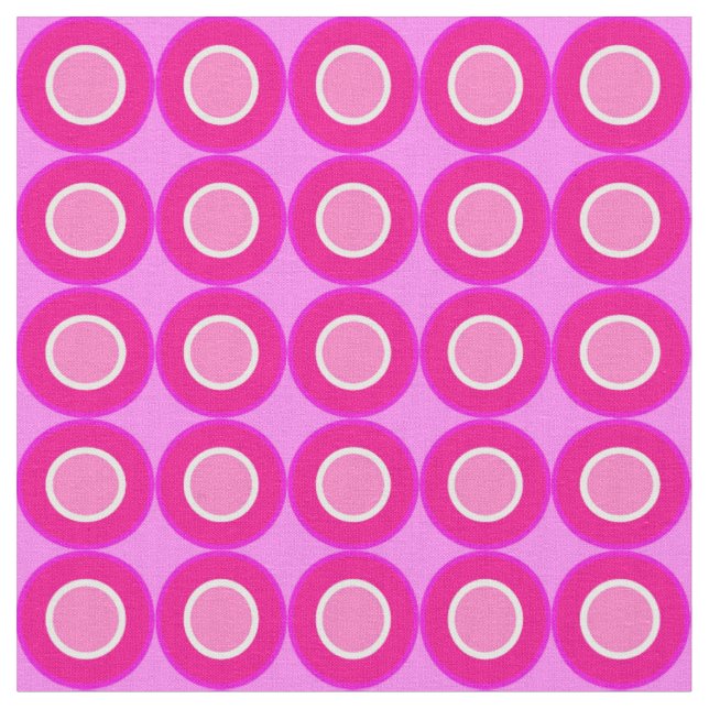 Bitstorlek Magenta donuts med fyllning på Lilac Tyg (Närbild)