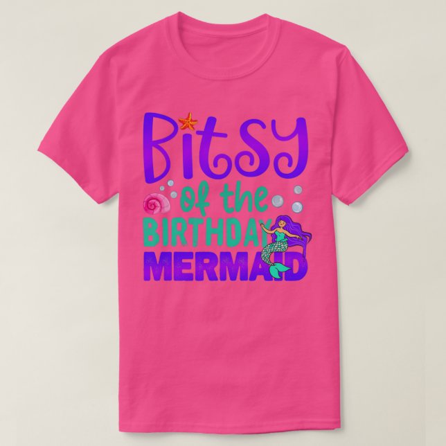 Bitsy av födelsedagens Sjöjungfru, nolla Birthda T Shirt (Design framsida)
