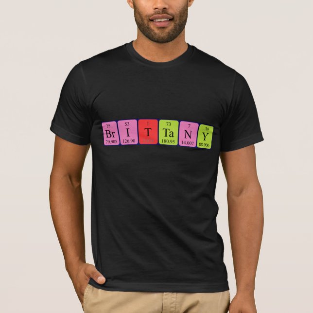 Bittany Periodisk bord namn-skjorta T Shirt (Framsida)