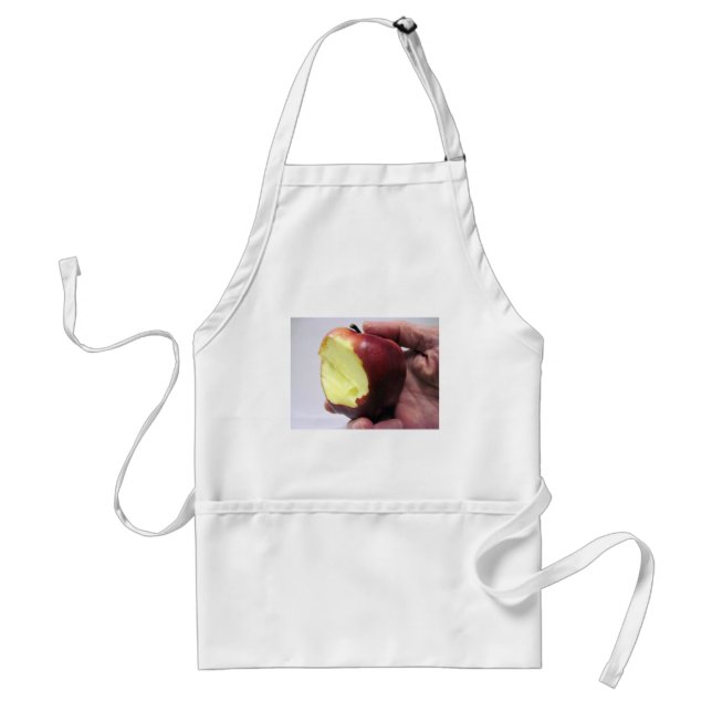 Bitten Red Apple Förkläde (Framsidan)