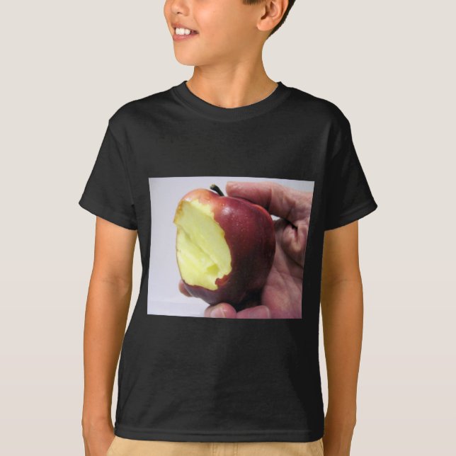 Bitten Red Apple Tee Shirt (Framsida)