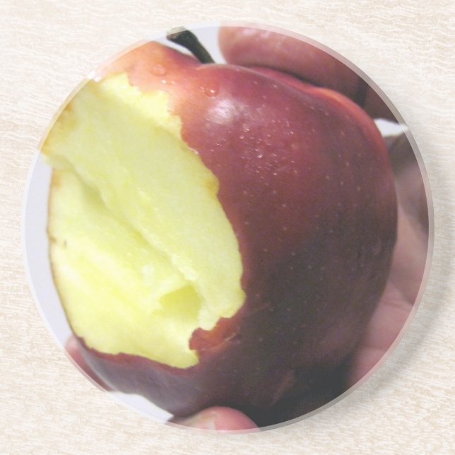 Bitten Red Apple Underlägg (Framsidan)