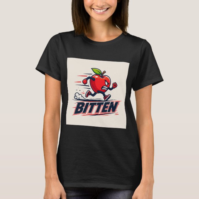 Bitten Running Apple T-Shirt (Framsida)