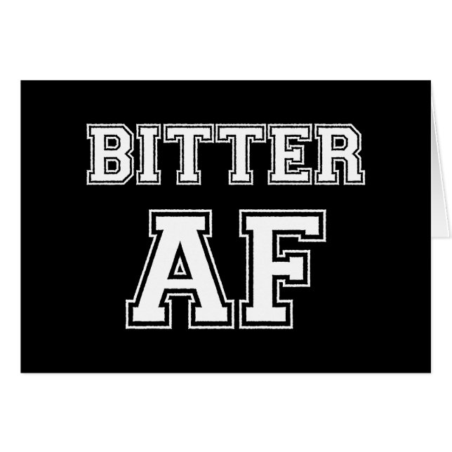 BITTER AF-kort Hälsningskort (Framsidan Horizontal)