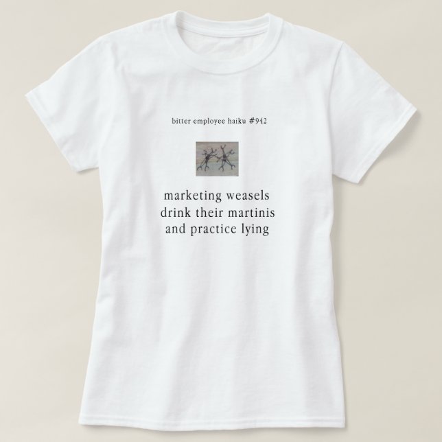 Bitter anställdHaiku nr. 942 Tee (Design framsida)
