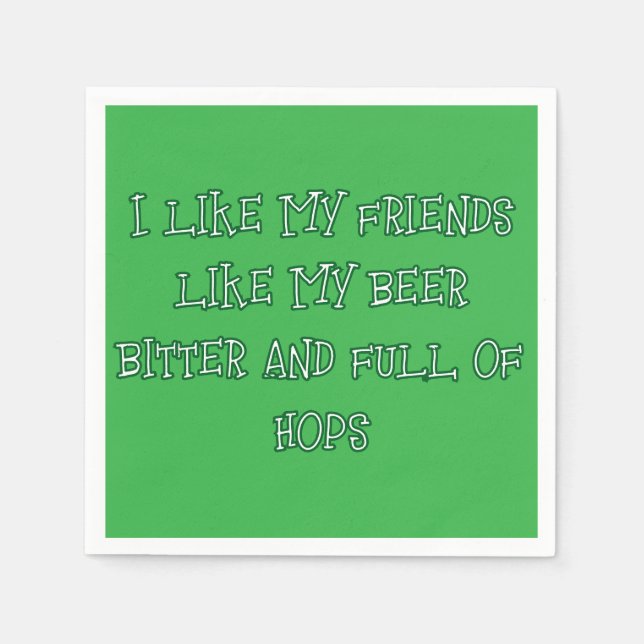 Bitter Beer ville ha här Pappersservett (Framsidan)