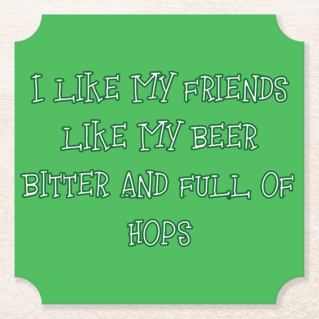 Bitter Beer ville ha här Underlägg Papper (Framsida)