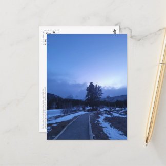 Bitter Blue Mountain Winter Hike-vykort Vykort