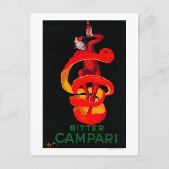 Bitter Campari Vintage Affisch Europa Vykort (Framsida)