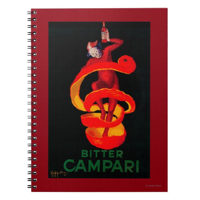 Bitter Campari Vintage PosterEurope Anteckningsbok (Framsidan)