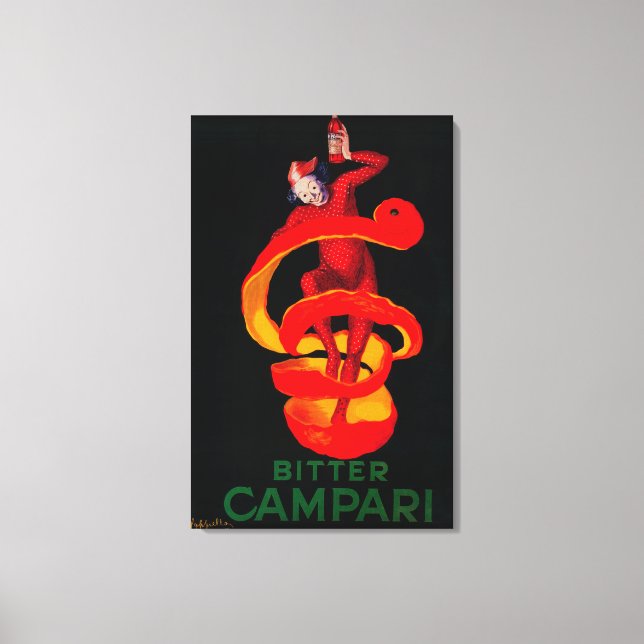 Bitter Campari Vintage PosterEurope Canvastryck (Framsida)