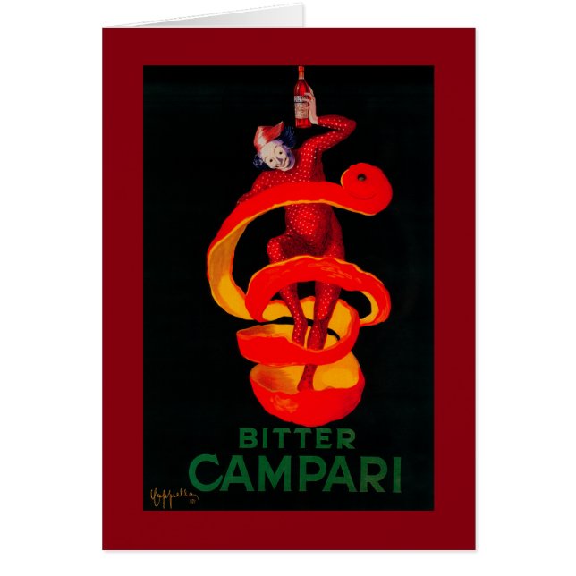 Bitter Campari Vintage PosterEurope Hälsningskort (Framsidan)