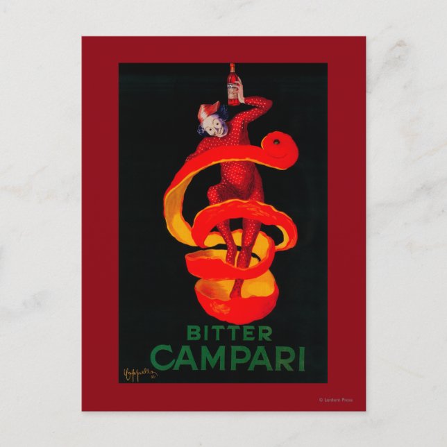 Bitter Campari Vintage PosterEurope Vykort (Framsida)