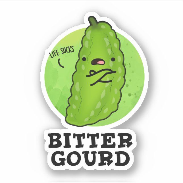Bitter Gourd Funny Veggie Pun Klistermärken (Framsida)