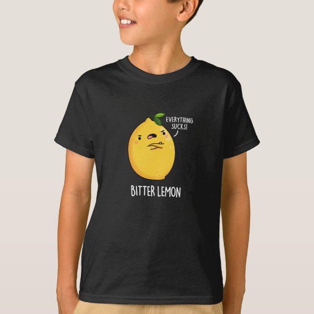 Bitter Lemon Funny Fruit Pun Mörk BG T Shirt (Framsida)