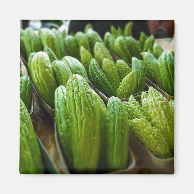 Bitter Melon Cucumber City Market Kansas City Magnet (Framsidan)