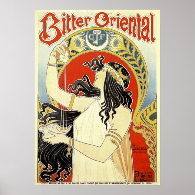 Bitter Oriental Poster av Henri Privat Livemont (Framsidan)