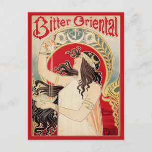 Bitter orientalisk (röd) vykort
