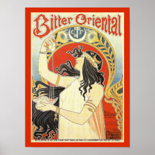 "Bitter orientalisk" vintage annonsaffisch Poster