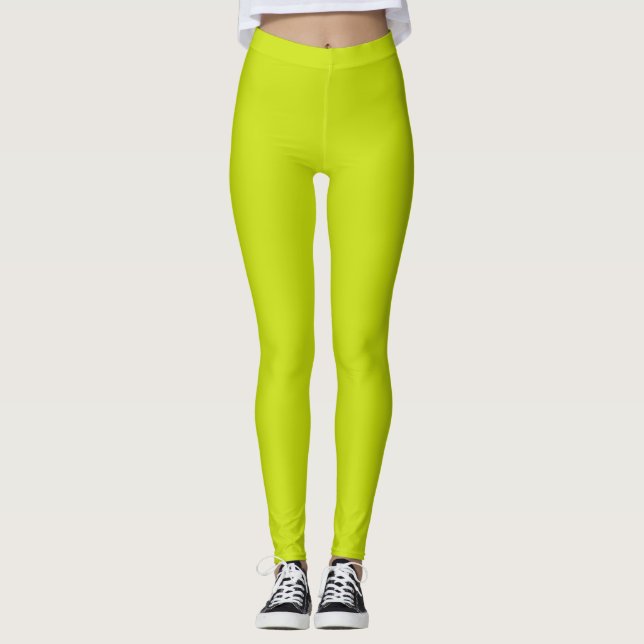 Bittercitron (fast färg) leggings (Framsida)