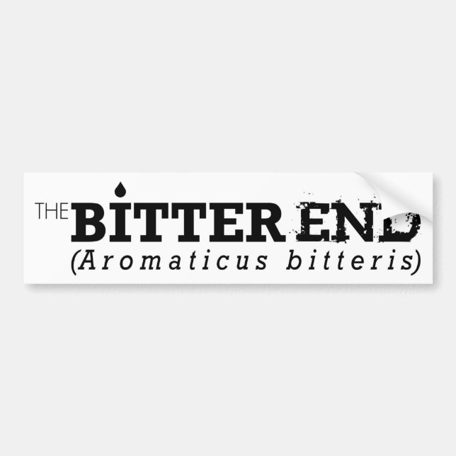 Bitterheten avslutar bildekalet bildekal (Framsidan)