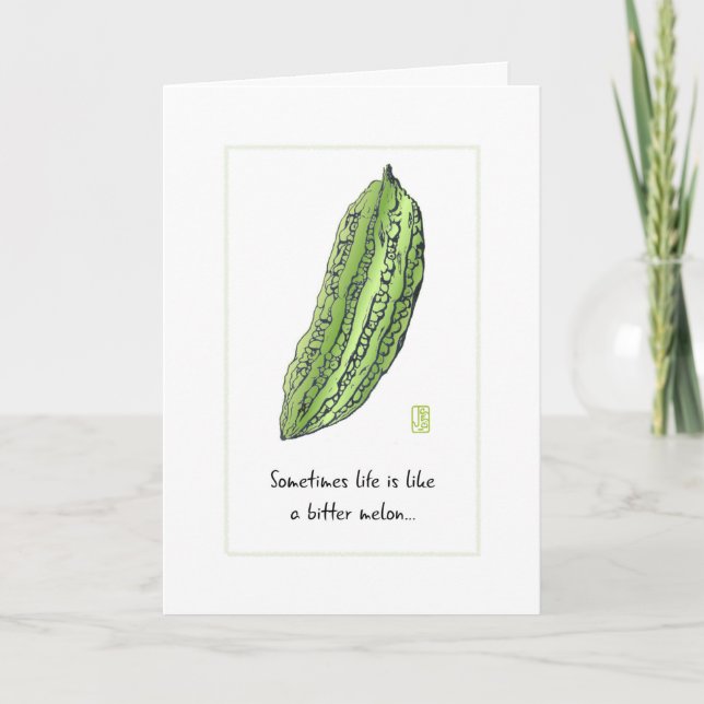 Bittermelonkort Kort (Framsida)