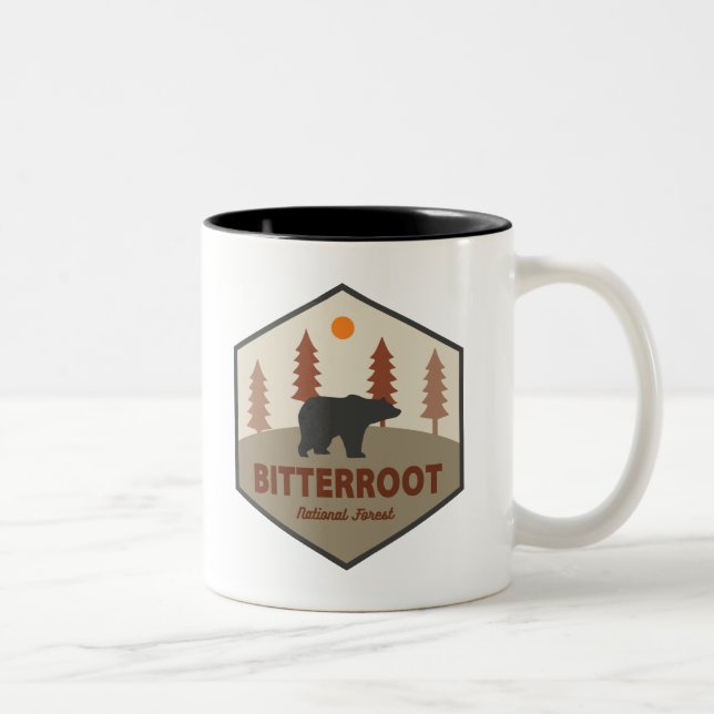 Bitterroot National Forest Bear Två-Tonad Mugg (Höger)