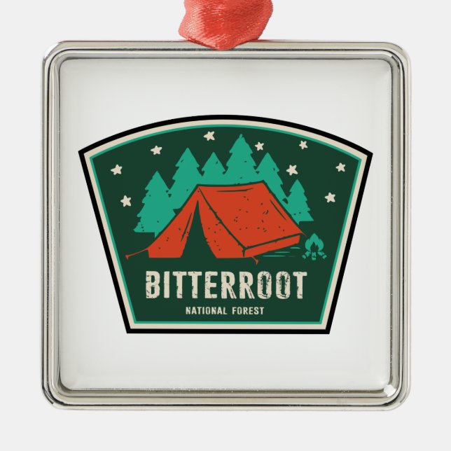 Bitterroot National Forest Camping Julgransprydnad Metall (Framsidan)