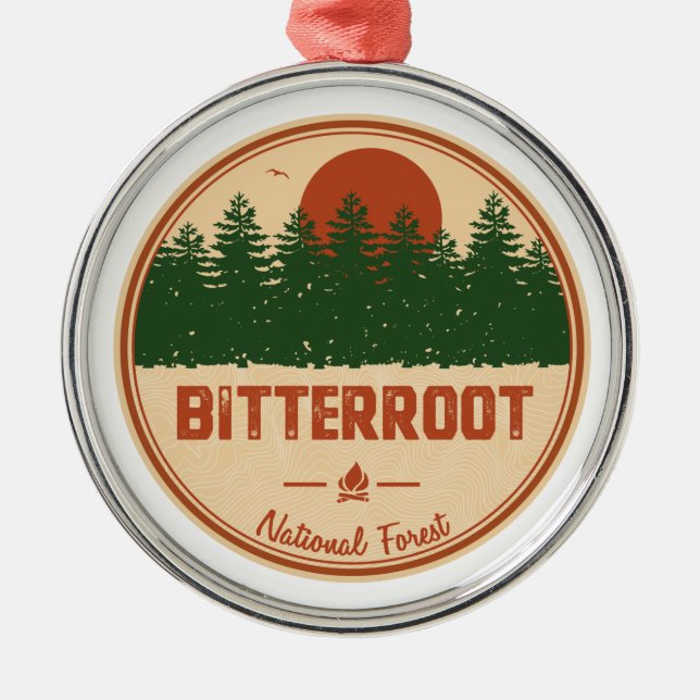 Bitterroot National Forest Julgransprydnad Metall (Framsidan)