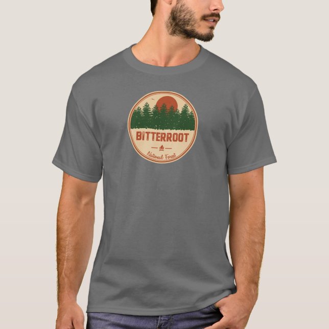 Bitterroot National Forest T Shirt (Framsida)