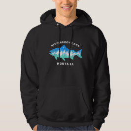 Bitterroot Sjö Montana mörk färgad sweatshirt