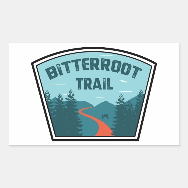 Bitterroot Trail Rektangulärt Klistermärke (Framsida)
