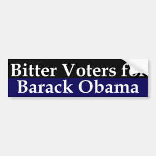 Bittra väljare för den Barack Obama bildekalet Bildekal