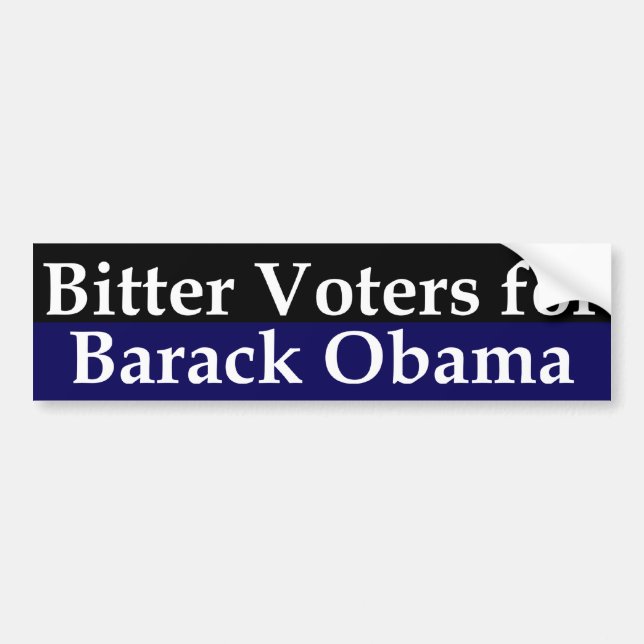 Bittra väljare för den Barack Obama bildekalet Bildekal (Framsidan)