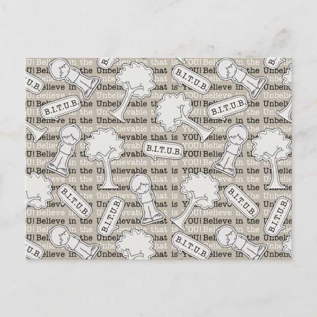 BITUB Mönster (tro på det otroliga) Vykort (Framsida)