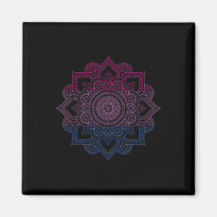 Biual Lgbt Mandala Bi Pride Biuality Lgbt Support Magnet
