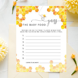 Biv Guess The Baby Food Game-kort